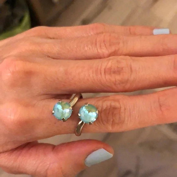 Aquamarine Crystal Statement Ring - Picture 4 of 12